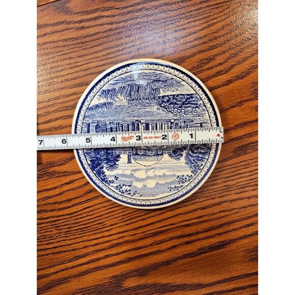 Vintage Staffordshire Pottery Trivet Depicting Monticello - Picture 2 of 5